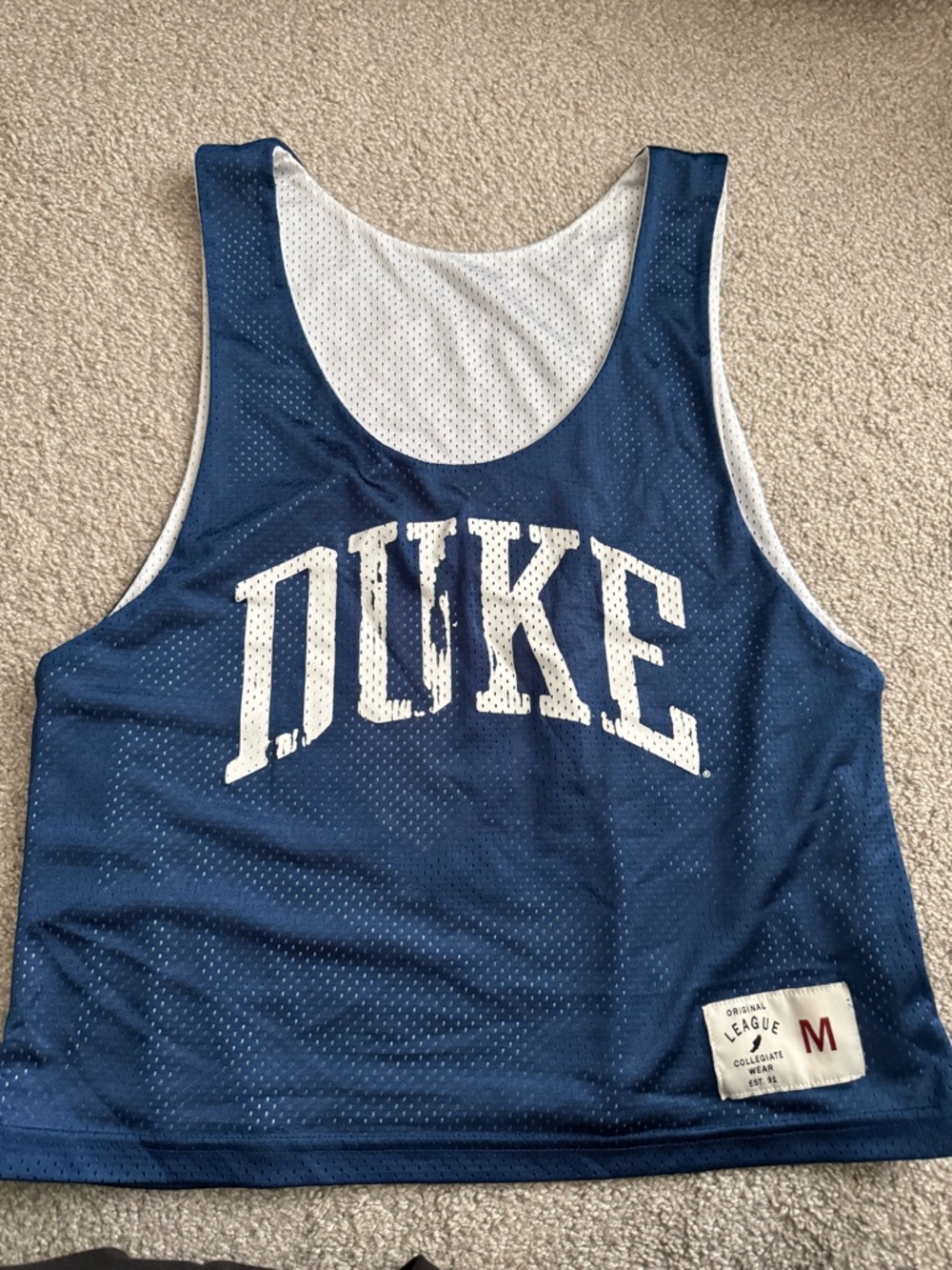 Duke Blue Mesh Jersey Tank Top - M